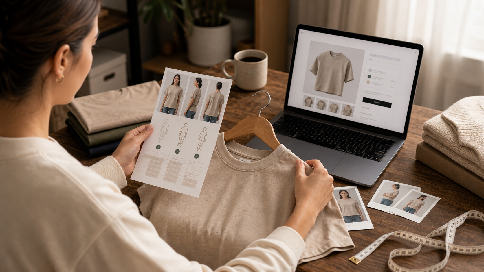 Sizing guidance and product fit cues placed near an ecommerce buying decision