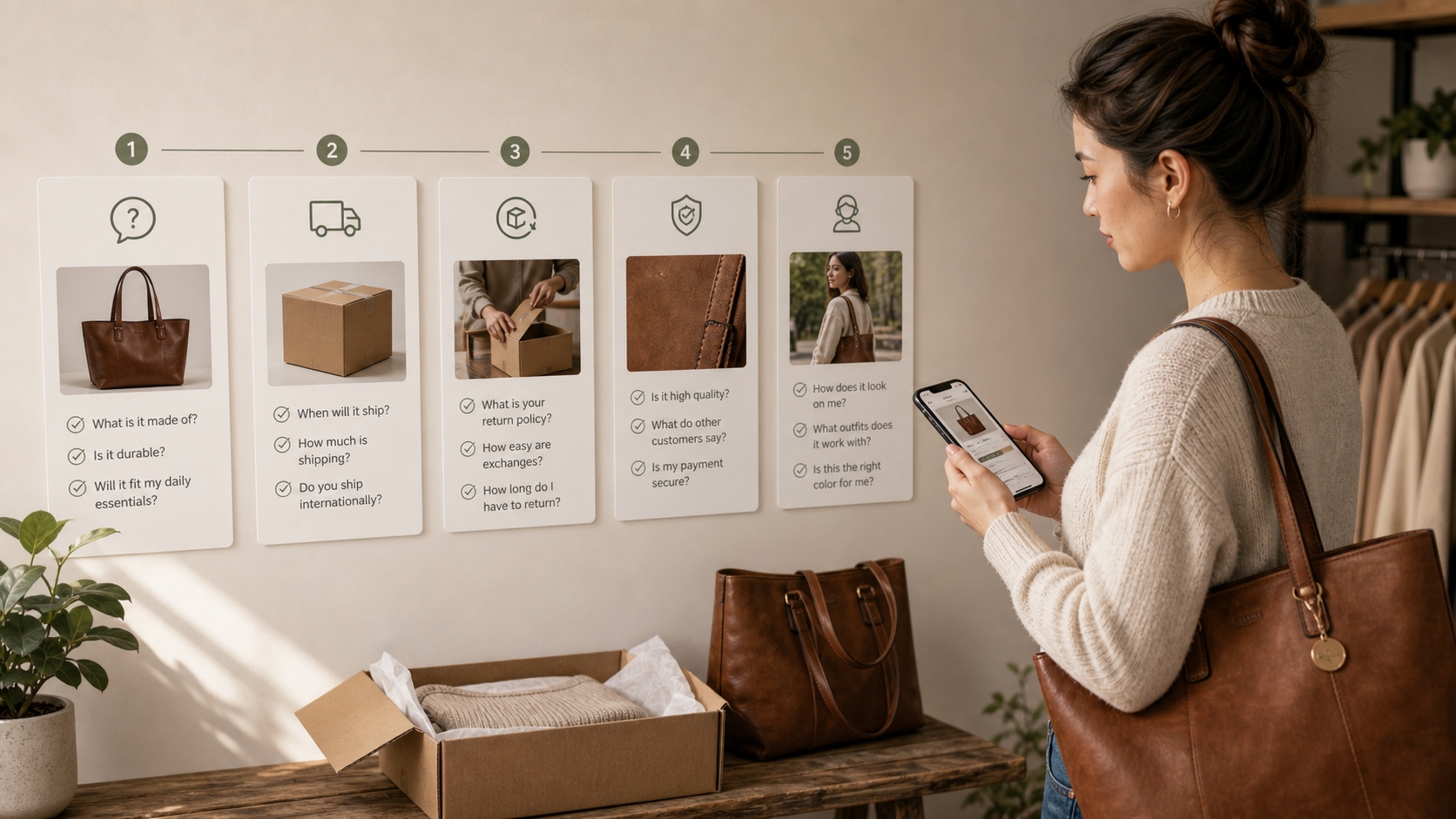 Storefront decision path where buyer questions are resolved earlier